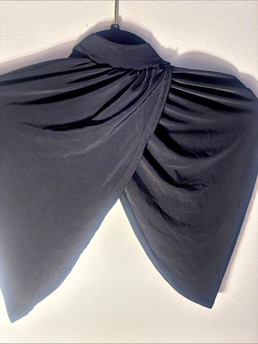 Black Draped Halter Top Like New